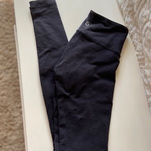 Lululemon Black Wunder Under Full Length Leggings